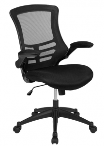 flash furniture mid back black mesh